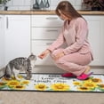 thumbnail image 5 of Sunflower Kitchen Rugs Decor Set of 2s Set Sunflowers Kitchen Mat Washable Runner Rug17"x47"+17"x23"(Off White), 5 of 5