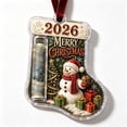 thumbnail image 2 of Christmas Stocking Cash & Treat Holder Ornament, Christmas Money Holder Ornaments, Christmas Decoration, Christmas Gift for Kiddo Adults (Snowman), 2 of 6