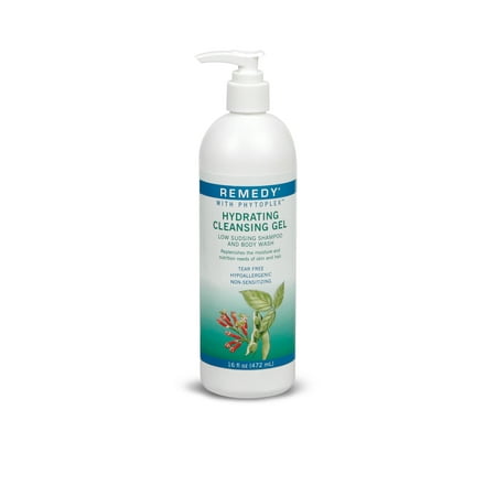 Medline Remedy Clinical Hydrating Shampoo & Body Wash (16 fl oz), Vanilla Scent, Cleanser, No-Rinse, For Adults and Kids