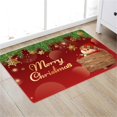 thumbnail image 4 of Wangscanis Home Christmas Floor Mat, Snowman/Santa Printed Square Carpet, 4 of 8