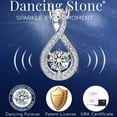 thumbnail image 4 of MomentWish 0.5Carat Moissanite Infinity Dance Necklace for Women Simulated Diamond Sterling Silver Pendant Necklace Wedding Gifts, 4 of 8