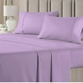 thumbnail image 2 of Easy Bedding 6 Piece Bed Sheet Set - 400 Thread Count - 14 Inch Deep Pocket - 100% Egyptian Cotton - Lavender Solid, Twin XXL Size., 2 of 7