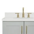 thumbnail image 5 of Ariel Taylor 72 In. Double Oval Sink Bathroom Vanity With Carrara White Quartz Countertop 1.5 Edge In Grey, 5 of 11