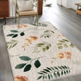 thumbnail image 2 of Spring Leaves Flowers Area Rugs 3'x5', Small Throw Rugs for Living Room Bedroom, Country Flower Pastoral Botanical Retro Indoor Outdoor Rug Non-Slip Low Pile Carpet Runner Reversible Floor Mats, 2 of 8