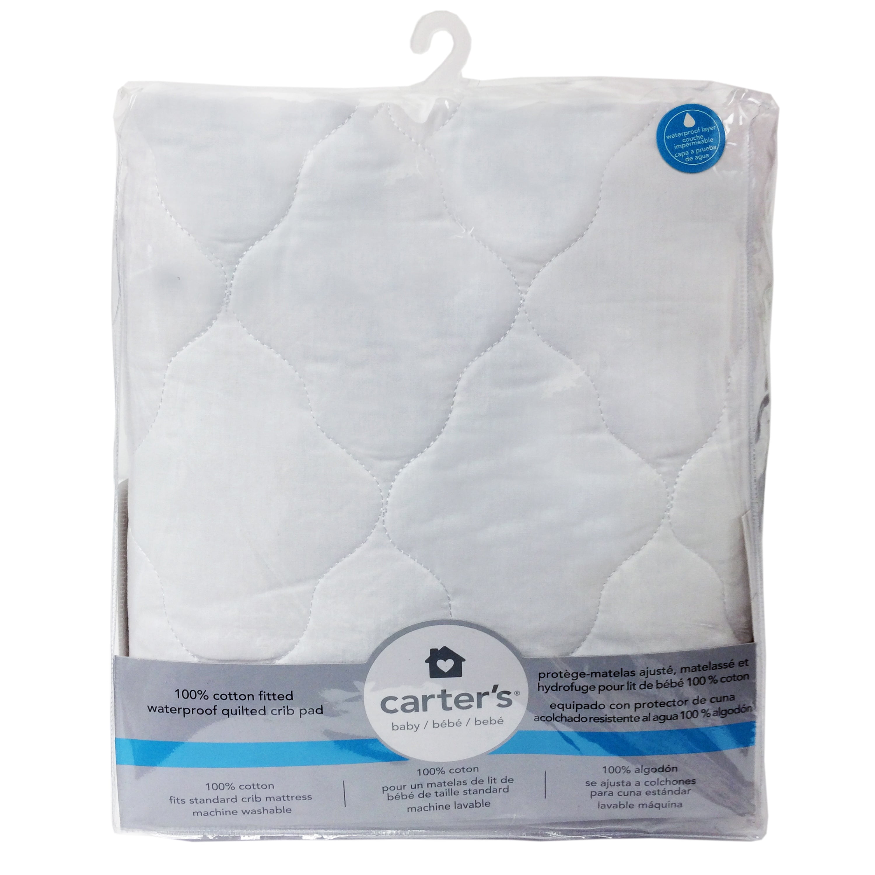 carter's keep me dry fitted quilted crib pad