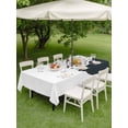 thumbnail image 3 of Outdoor Tablecloth with Umbrella Hole and Zipper, Dogs Showering Rectangle Table Cloth 60x84 Inch Waterproof Tablecloth, Modern Abstract Art Funny Animals Picnic Table Cover for Patio Camping, 3 of 7