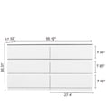 thumbnail image 7 of Pouseayar Chest of Drawers Dresser No Handles, 6 Drawer Chest with Wide Storage, Modern Contemporary 6-Drawer Cabinet for Bedroom Living Room Hallway, White, 7 of 7
