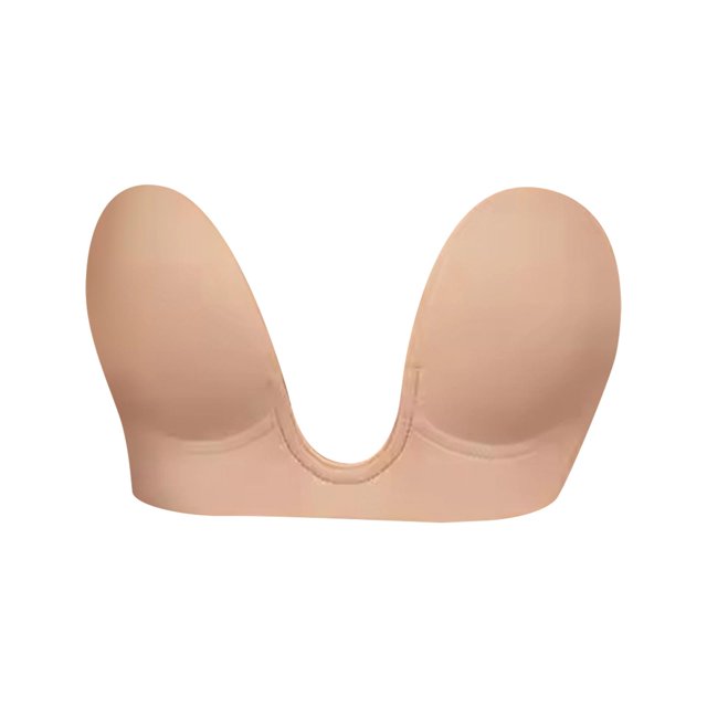 Sujetador autoadhesivo, sujetador con cinta adhesiva, lencería sin tirantes, levantamiento de senos, escote en U profundo, push up M
