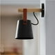 thumbnail image 4 of Aplique de pared LED industrial, accesorio de iluminación de pared con enchufe E27 para casa, bar, restaurantes, cafetería, decoración de clubes (negro) Ormromra GX-061-1, 4 of 6