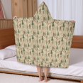 thumbnail image 5 of Beige Bigfoot and Forest Pattern Hooded Bath Towel，50"x30" for Ages 3 To 12 Kids, Quick Dry Lightweight Soft Microfiber Hood Beach Towel Cover Up for Kids, 5 of 7