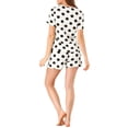 thumbnail image 3 of INSPIRE CHIC Women's Pajama Sets Sleepwear Cute Polka Dots Short Sleeve Nightwear White X-Small, 3 of 7