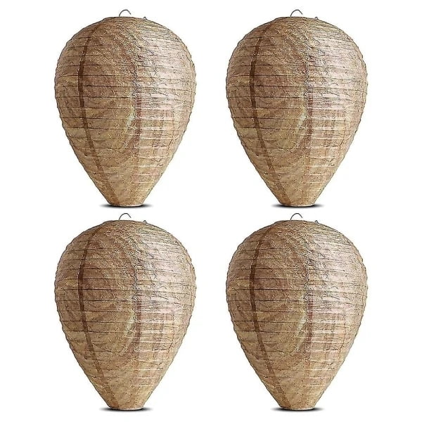 4 st Getingfällor Giftfritt Lockbete av Papper, Avskräckande för Bin - Getingbo Beige