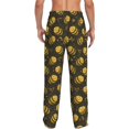 thumbnail image 3 of Daiia Cute Cartoon Bees Men's Sleep Pant with Pockets and Drawstring,Pajama Pants-Large, 3 of 9