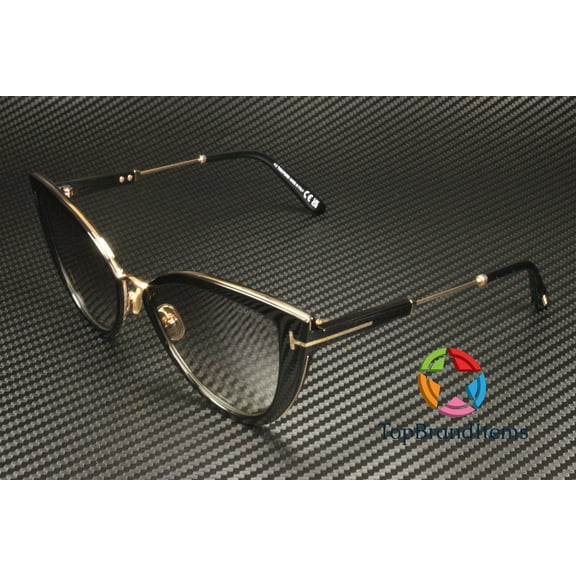 Tom Ford Anjelica-02 TF 868 Plastic Womens Cat-Eye Sunglasses Shiny Black 57mm Adult