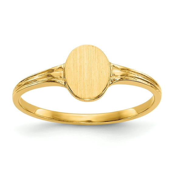 14K Yellow Gold Signet Ring Size 3