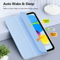 thumbnail image 3 of Aioneus iPad 10.2 Case for iPad 7th 8th 9th Generation Tablet Case with Pencil Holder, Auto Sleep/Wake iPad Cover - Light Blue, 3 of 10