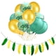 thumbnail image 5 of 16 Pcs Pancarta de Plumas de Confeti de Látex Artesanía Manualidad para Cumpleaños Oro + Confeti Verde Macarena Set de decoración de pancartas y globos, 5 of 8