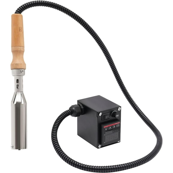 Electric Branding Iron for Wood, 300W Handheld Wood Stamping Tool for Woodworker and Leather crafts, Food Branding Iron with Digital Display, 32-752℉ Temperature Adjustable