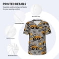 thumbnail image 3 of KLL Retro Excavator for Men's Baseball Shirts,Short Sleeve Casual Shirts Button Down Shirt for Men Beach Summer Wedding Shirt-4X-Large, 3 of 7