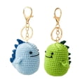 thumbnail image 1 of 2x conjunto de muñecas de hechas a mano lindo dinosaurio regalo de año Nuevo DIY tejido a mano muñeca de juguete conjunto de ganch, 1 of 9
