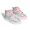 thumbnail image 4 of BURUDANI Girls Toddler High-Top Sneakers Hook and Loop Storybook Casual Walking Shoes, 4 of 6