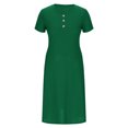 thumbnail image 4 of Robe d'Été Décontractée à Œillets pour Femmes, Robe Maxi Brodée Boho, Robe Longue Plissée, Vêtements Tendance pour Vacances à la Plage 2025, 4 of 6