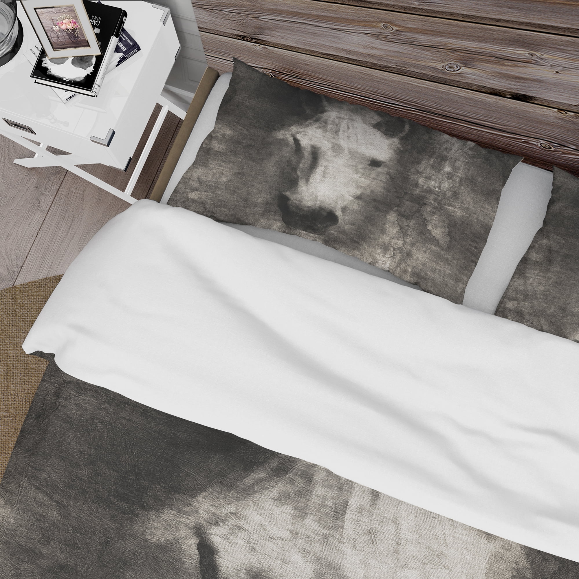 Designart 'Farmhouse Horse II' Farmhouse Duvet Cover Set