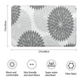 thumbnail image 3 of Gray Floral and Petal Pattern Bathroom Rugs Mat,Non Slip Microfiber Bathroom Rug,Rubber Backing,Soft Bathroom Mats for Bathroom Floor,Tub and Shower,17x27in(43x68cm), 3 of 5