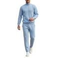 thumbnail image 2 of Kakii Men's Turtleneck Sweater Set, Long Sleeve Knit Top & Pants Matching Outfit, Winter Loungewear, 2 of 9