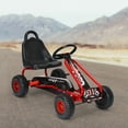 Gymax Kids Pedal Go Kart 4 Wheel Ride On Toys w/ Adjustable Seat