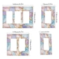 thumbnail image 2 of Yayeee Rocker Switch Wall Plate 3-Gang 6.5"x4.6" Home Decorative Outlet Cover, Elegant Marble Pattern, 2 of 6