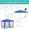 thumbnail image 7 of Pop Up Canopy,10x10ft 1-Person Setup Pop Up Canopy Tent,Portable Shelter with Netting,Roller Bag,Height Adjustable Sun Shade for Parties,Camping,Events, 7 of 7