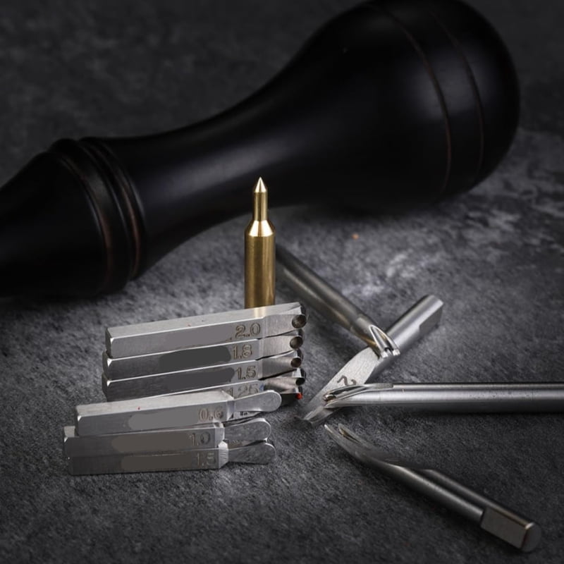 6 in 1 Leather Groover Tool, with Adjustable Stitching Groover, Leather Carving Cutting Tools, Leather