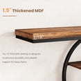 thumbnail image 4 of Industrial Console Table 55 Inch – 5 Circle Storage Shelves – Narrow Metal Frame – Accent Dining Table for Entryway, Hallway, Living Room, or Behind Sofa, 4 of 8