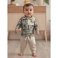 thumbnail image 3 of BemeyourBBs Toddler Baby Boy Hunting Duck Outfits Camo Spring Fall Winter Clothes Half Zip Long Sleeve Animal Print Pullover Sweatshirt Pants Set 2Pcs Clothing, 3 of 9
