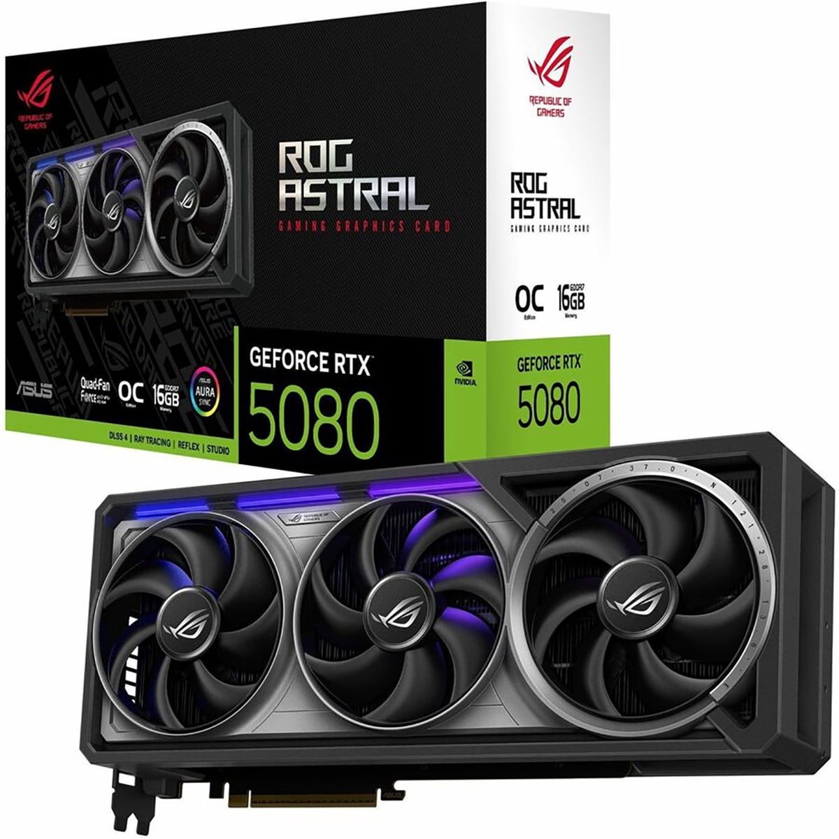 NVIDIA GeForce RTX 5080 Graphic Card, 16GB GDDR7, AI Ray Tracing