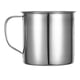 thumbnail image 1 of Taza medidora de acero inoxidable con asa, irrompible, para medir líquidos, para cocina, café, té, hornear y cocinar, 350 ml, 1 of 7