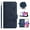 Darkblue, variant on Designed for Samsung Galaxy A17 5G Case Wallet, Women Flip Folio Cover with Embossed PU Leather Stand Credit Card Holders Slots Wrist Strap + Shoulder Strap Phone Case, RFID Blocking, Darkblue