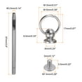 thumbnail image 2 of Uxcell 12pcs Metal Studs Rivets 8mm D-Ring Button Rivets with 3.5mm Leather Hole Punch for Leather, Silver Tone, 2 of 6