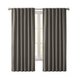 thumbnail image 3 of My Texas House Solid Steeple Gray Rod Pocket Back Tab Blackout Curtain Panel, 52" x 84", 3 of 9