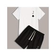 thumbnail image 1 of Camiseta informal de verano de manga corta para hombre con estampado gráfico de Spade J: corte holgado, estilo deportivo, cuello redondo transpirable para uso informal y actividades al aire libre, ro, 1 of 6