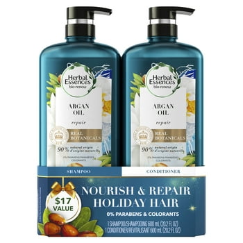 ($19 VALUE) al Essences bio:renew Argan Oil Repairing Color-Safe Shampoo and Conditioner, 40.4 fl oz