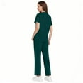 thumbnail image 6 of MLQIDK Womens Scrub Sets Plus Size Nursing Uniforms Petite V Neck Yoga Scrub Pants and Tops Jogger Scrubs Medical Scrubs Uniformes De Enfermeras De Mujer Dark Green XL, 6 of 6