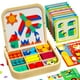 thumbnail image 1 of Juego de bloques magnéticos de madera edutree 288 unidades con tarjetas, 1 of 5