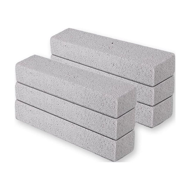 Yuarrent Pack of 6 Pumice Stone Sticks Cleaning Flush Pad Washing Toilet Portable Bathtub House Brush Accessories Ceramic Reusable Wall Suministros de limpieza para el hogar Gris Yuarrent BFH000258-00