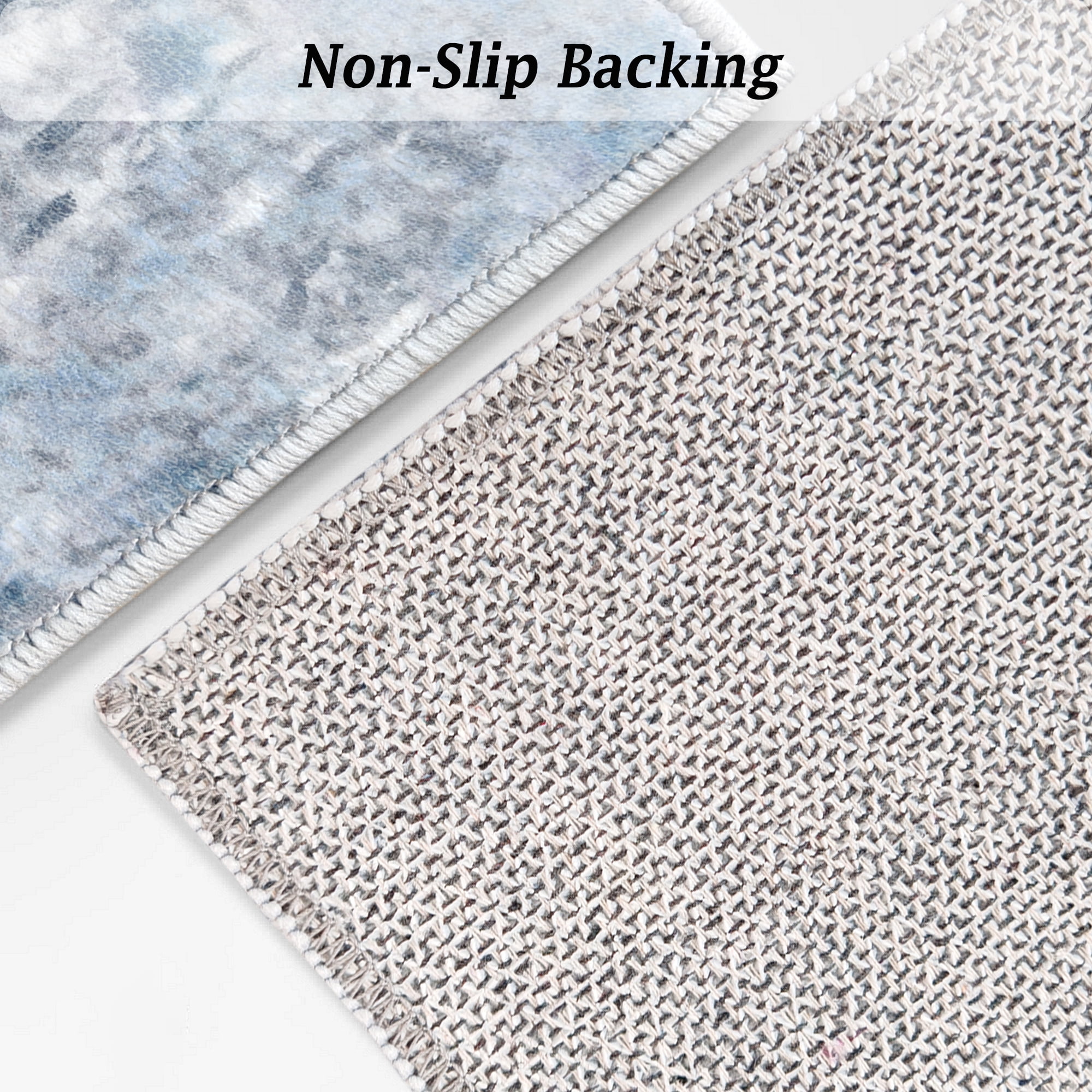 Artnice Modern Abstract Area Rugs for Living Room 5x7, Non Slip Washable Rugs for Indoor Floor, Low Pofile Entry Blue Carpet