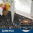 thumbnail image 5 of HOMERRY Floral Print Non Slip Area Rug 8' x 10' for Living Room Washable Indoor Carpet, Navy, 5 of 5