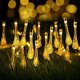 thumbnail image 1 of Guirnalda de luces solares para exteriores, 5 metros, 20 LED, funciona con pilas, impermeable, con 8 modos de iluminación, decorativa para jardín, terraza, hogar, Navidad, Pascua, fiesta, boda, patio,, 1 of 5