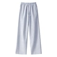 thumbnail image 4 of MYAOYI Women Pants no boundarie Casual Striped Drawstring Loose Fit Wide Leg Trousers, 4 of 7