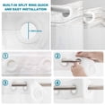 thumbnail image 2 of No Hook Shower Curtain with Built-in Rings - Retro Farmhouse Washable Waterproof Fabric Bathroom Curtains for Hotel,Rentals, 72X 96 Inch Extra Long , Butterflies Floral Wheat Wooden Blue Yellow, 2 of 8